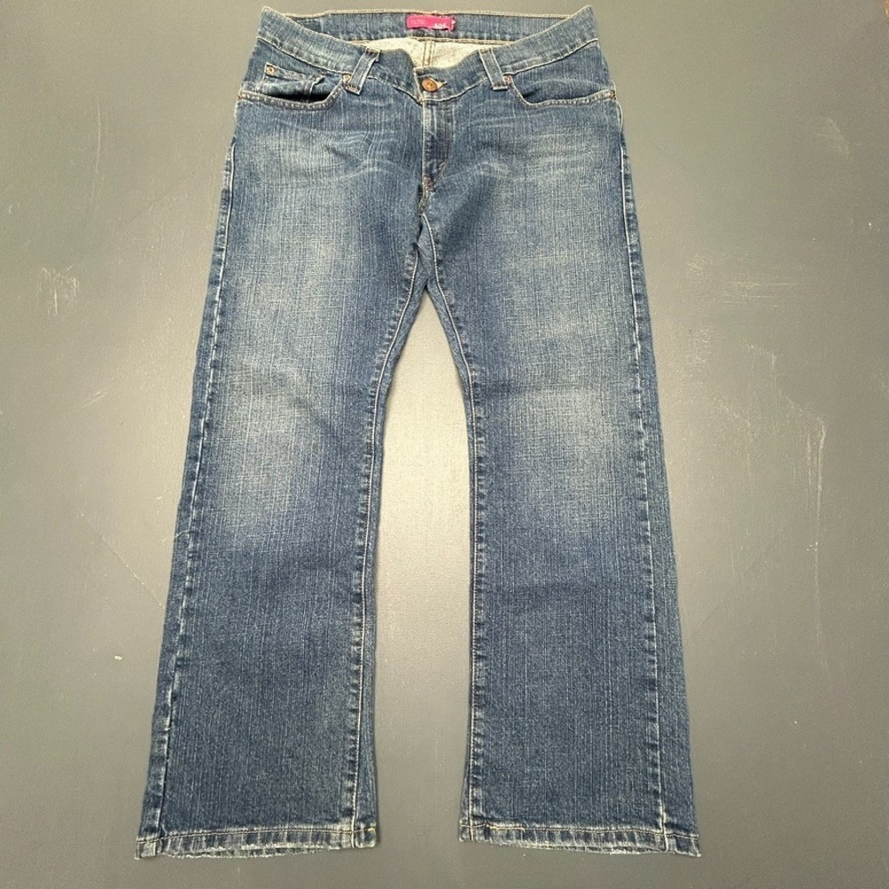 Levi's 504 Tilted Jeans Women's 13 Juniors Blue Denim Low Rise Slim Fit Casual